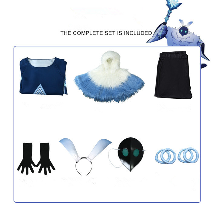Genshin Impact Game Wool Hooded Halloween Abyss Mage Mascot Cosplay Costume