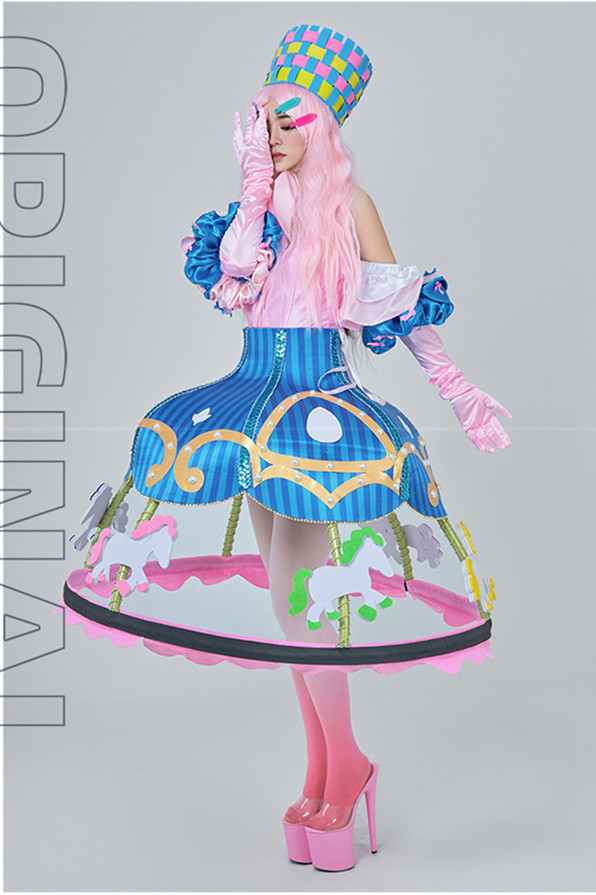 Kawaii Cute Sweet Merry-Go-Round Birthday Party Club Cosplay Costume