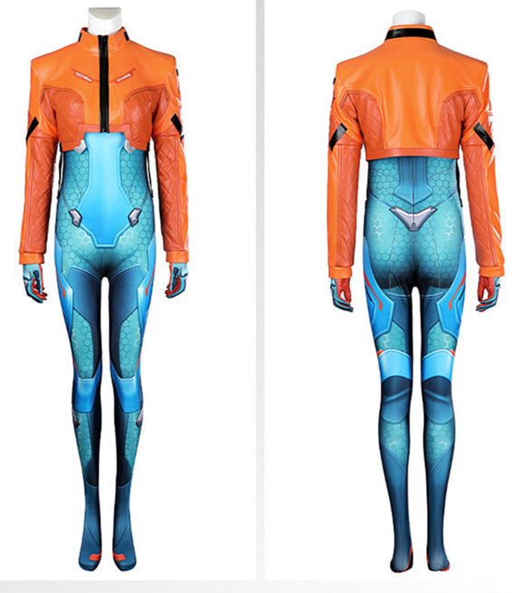 Overwatch CH2 Juno PU Jacket and Jumpsuit Set Cosplay Costume