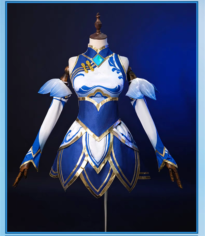 League of Legends LOL The Lady of Luminosity Luxanna Crownguard Lux Porcelain Cosplay Costume