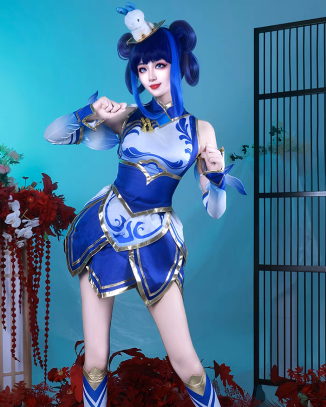 League of Legends LOL The Lady of Luminosity Luxanna Crownguard Lux Porcelain Cosplay Costume