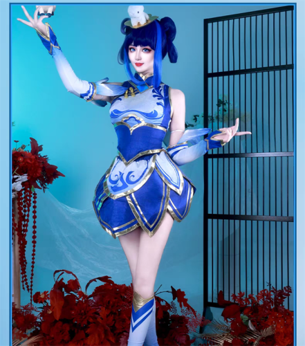 League of Legends LOL The Lady of Luminosity Luxanna Crownguard Lux Porcelain Cosplay Costume