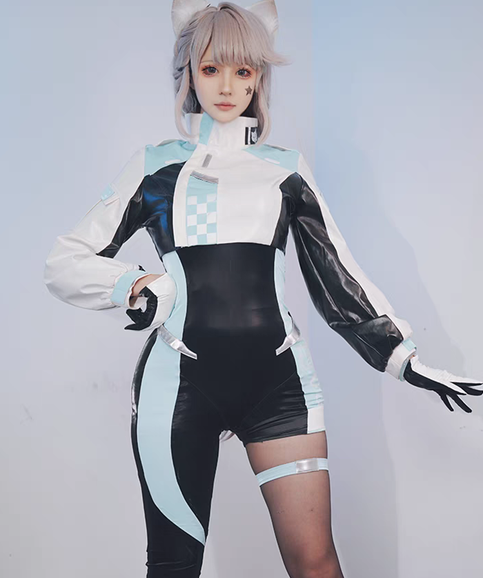 Genshin Impact Lynette Racing Suit Driver Uniforms Cosplay Costume