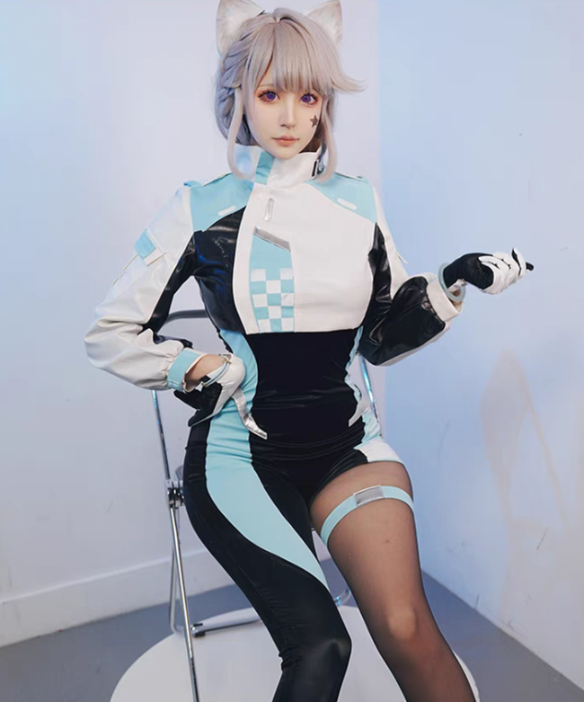 Genshin Impact Lynette Racing Suit Driver Uniforms Cosplay Costume