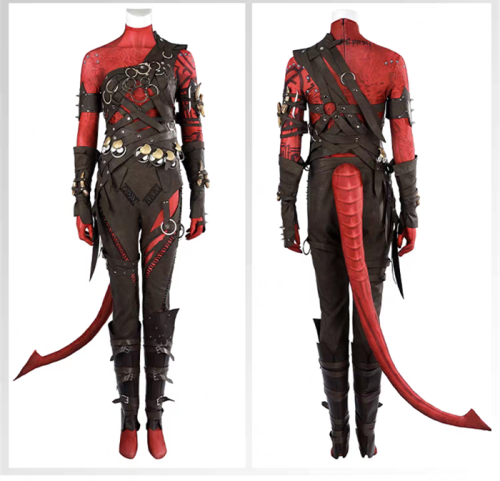 Baldur's Gate 3 Karlach Jumpsuit Set Cosplay Costume