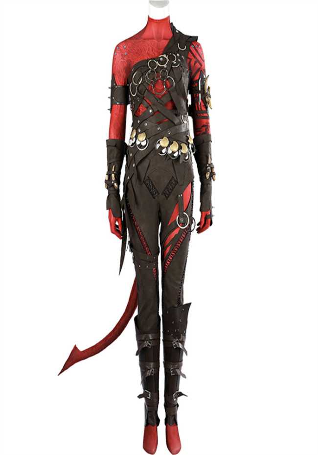 Baldur's Gate 3 Karlach Jumpsuit Set Cosplay Costume