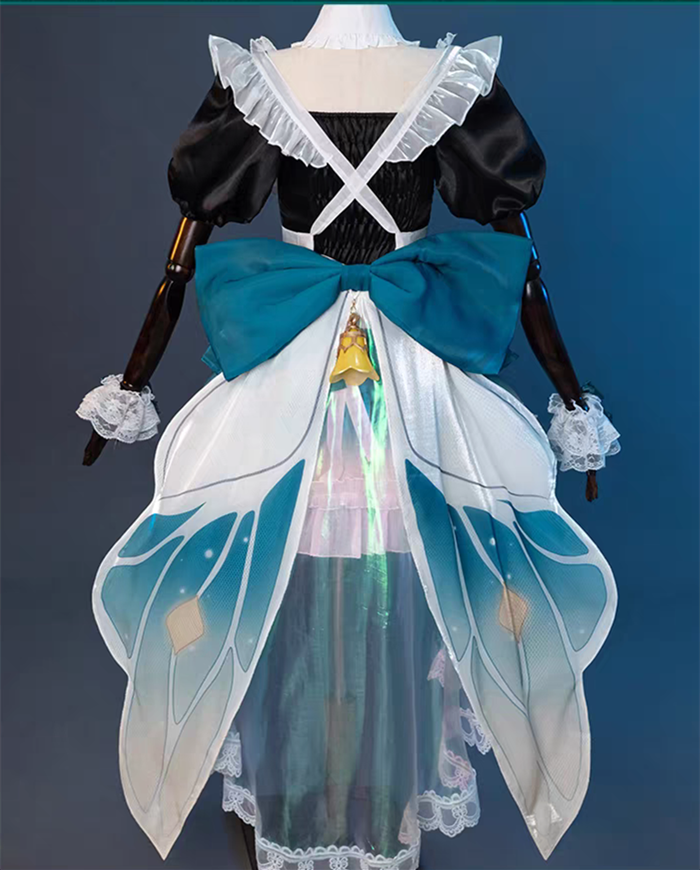 Honkai: Star Rail Firefly Maid Cute Dress Cosplay Costume with Butterfly Tailing