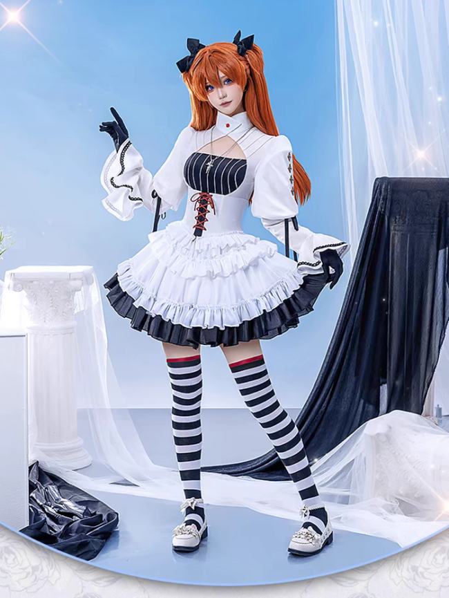 Neon Genesis Evangelion EVA Asuka Langley Soryu Cute Dress Cosplay Costume