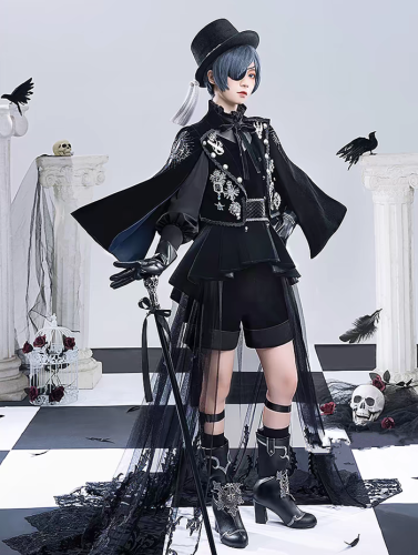 Black Butler Kuroshitsuji Ciel Phantomhive 15th Anniversary Full Set Uniform Cosplay Costume