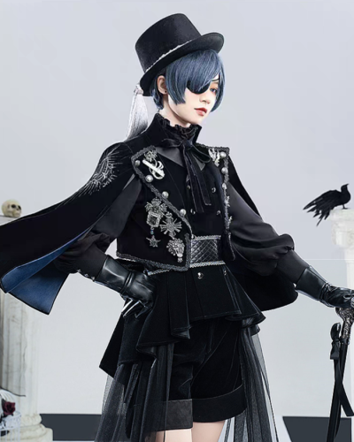 Black Butler Kuroshitsuji Ciel Phantomhive 15th Anniversary Full Set Uniform Cosplay Costume