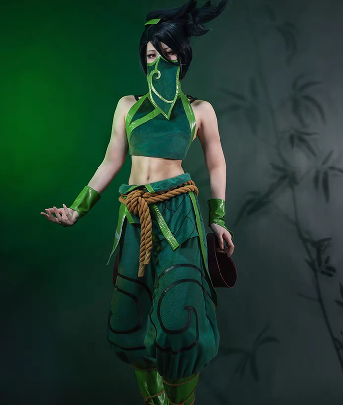 League of Legends LOL The Rogue Assassin Akali Cosplay Costume