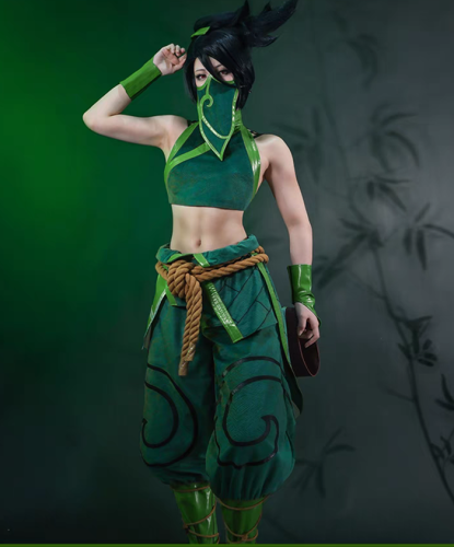 League of Legends LOL The Rogue Assassin Akali Cosplay Costume