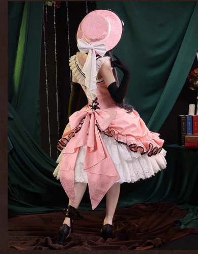 Black Butler Kuroshitsuji Ciel Phantomhive Robin Short Dress Cosplay Costume