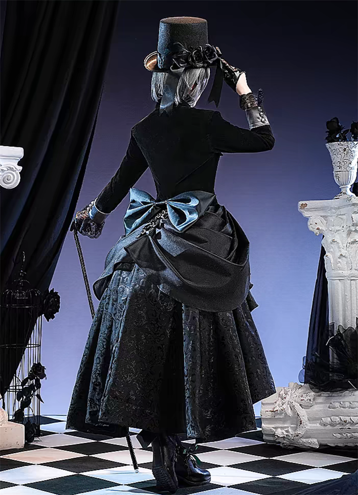 Black Butler Kuroshitsuji Ciel Phantomhive Black Rose Full Set Uniform Cosplay Costume