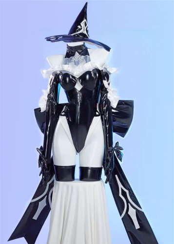 NieR: Automata 2B Black Witch Shinny PU Bodysuit Cosplay Costume