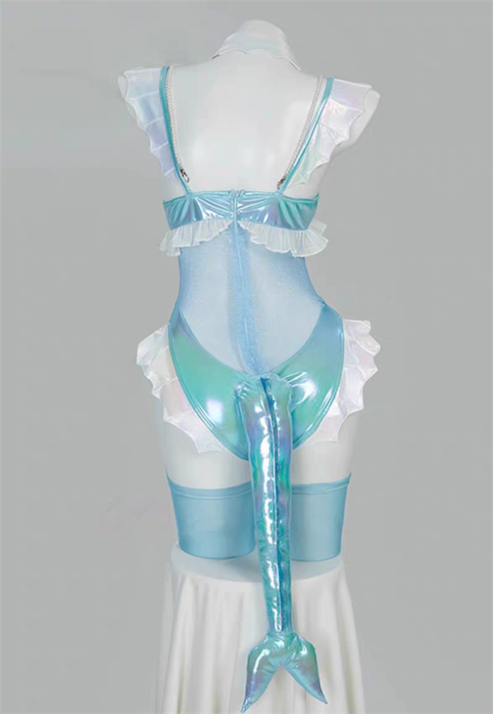 Shiny Glossy PU Jumpsuit Swimsuit Bunny Girl Cute Sexy Cosplay Costume