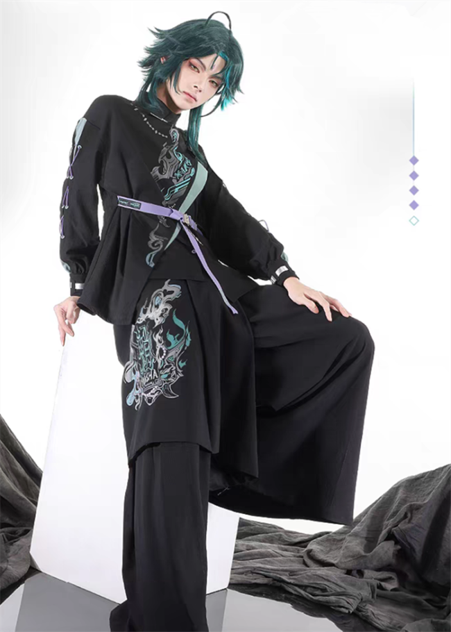 Genshin Impact Xiao Neo Chinese Style Doujin Casual Outfits