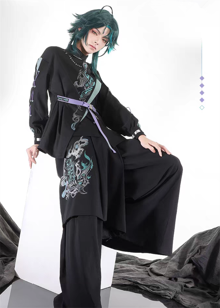 Genshin Impact Xiao Neo Chinese Style Doujin Casual Outfits