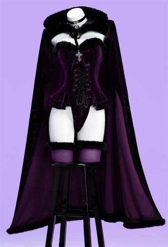 Sexy Cute Velvet Wool Halloween Witch Outfits Cosplay Costume