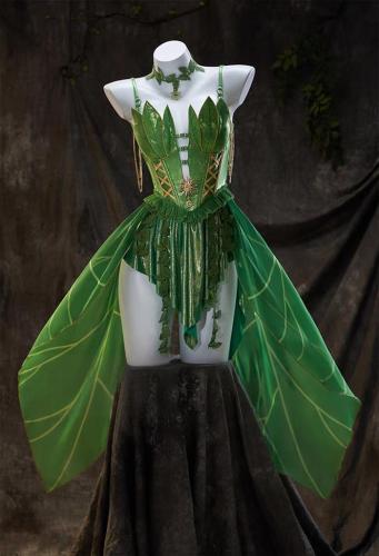 Poison Ivy Fairy Cute Sexy Dress Cosplay Costume