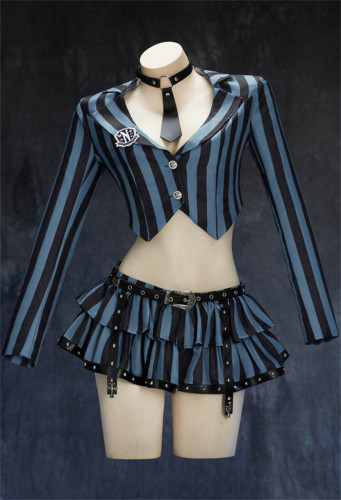 Wednesday Y2K Preppy Halloween Uniform Outfits Cosplay Costume