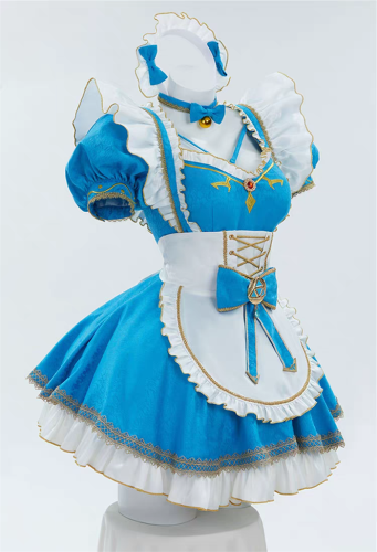 The Legend Of Zelda Link and Zelda Cute Blue Dress Cosplay Costume