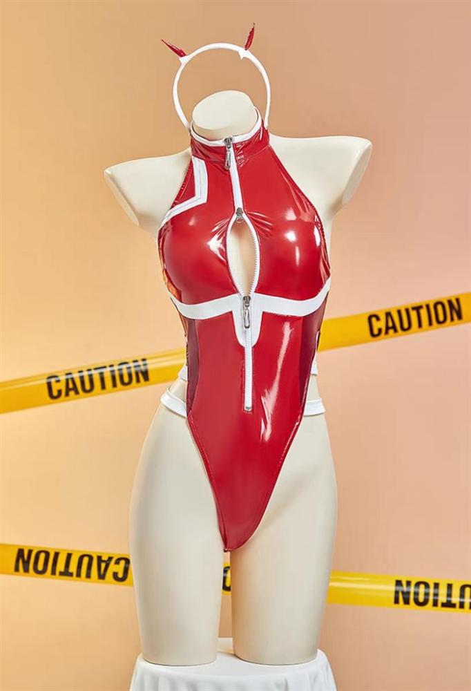 Darling in the Franxx Zero Two PU Bodysuit Jumpsuit Cosplay Costume