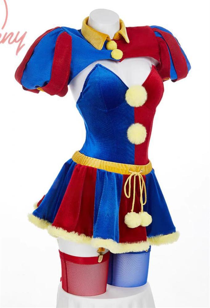 The Amazing Digital Circus Joker Clown Girl Pomni Halloween Cosplay Costume
