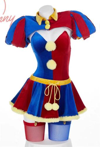 The Amazing Digital Circus Joker Clown Girl Pomni Halloween Cosplay Costume