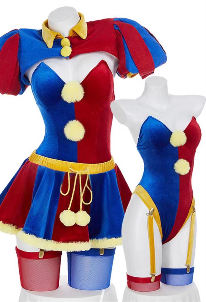 The Amazing Digital Circus Joker Clown Girl Pomni Halloween Cosplay Costume