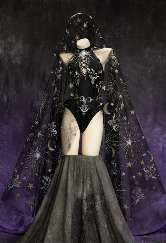 Gothic Mysterious Astrologer Jumpsuit Halloween Cosplay Costume