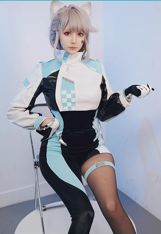 Genshin Impact Lynette Racing Suit Driver Uniforms Cosplay Costume