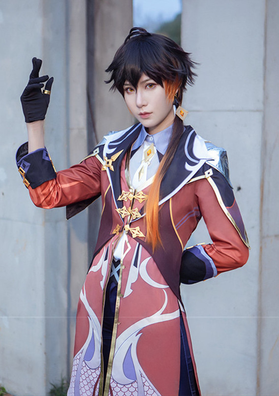 Genshin Impact Zhong Li Cosplay Costume