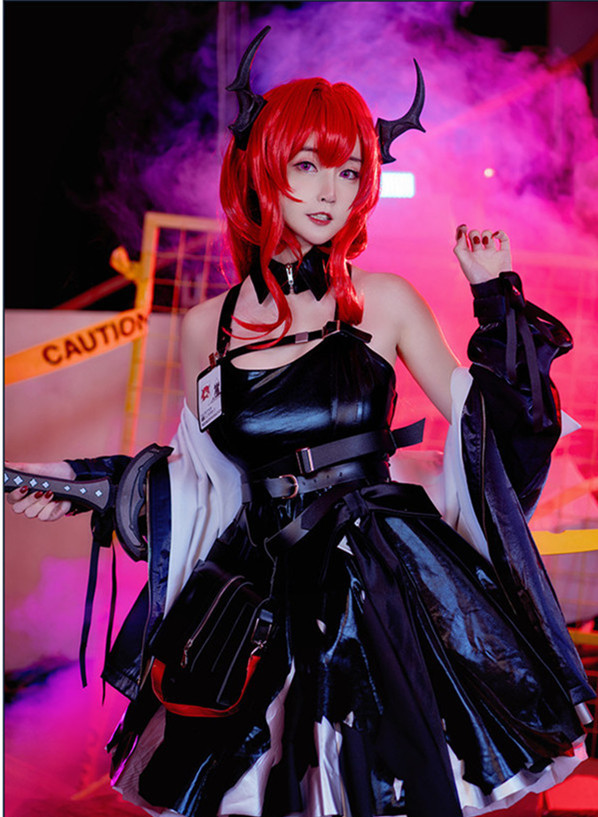 Arknights Surtr Dress and Jacket Cosplay Costume