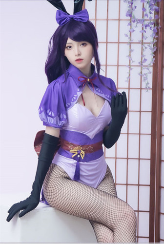 Genshin Impact Baal Raiden Shog Bunny Girl Cosplay Costume