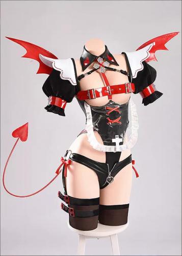 Sexy Lingerie Maid Costume with Wings and Tail