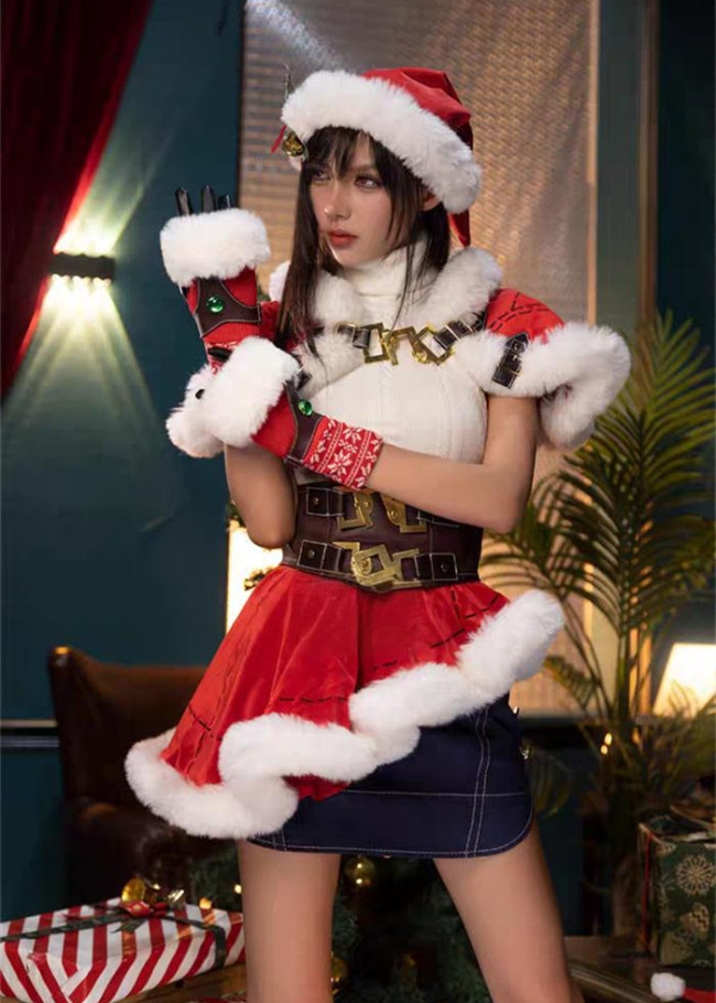 Cute Mini Dress Christmas Tifa Cosplay Costume