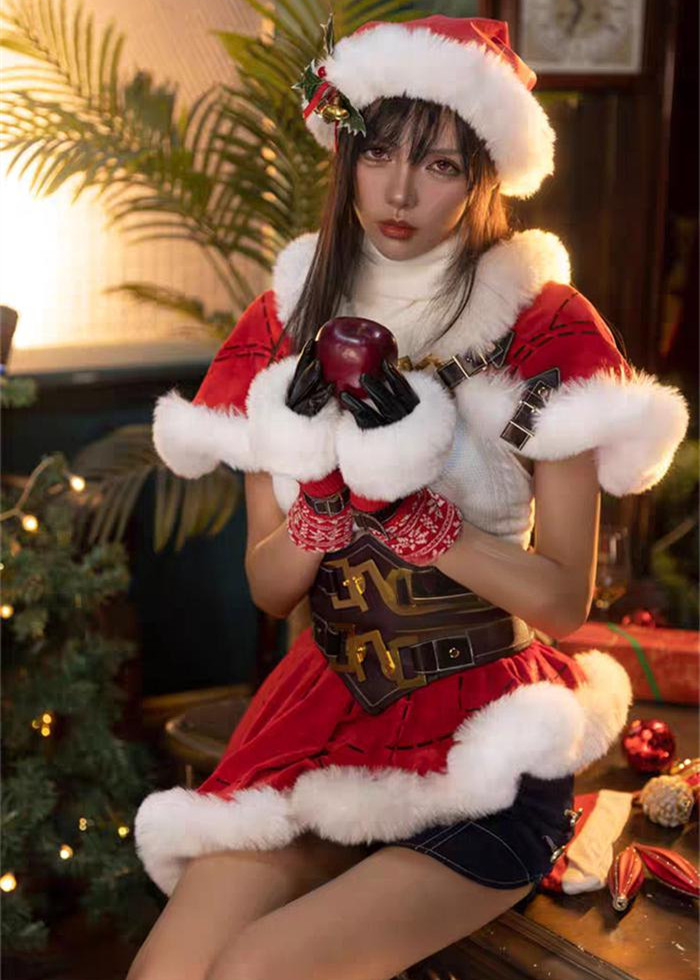 Cute Mini Dress Christmas Tifa Cosplay Costume