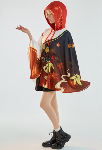 Genshin Impact Kaedehara Kazuha Hooded Casual Cosplay Jacket