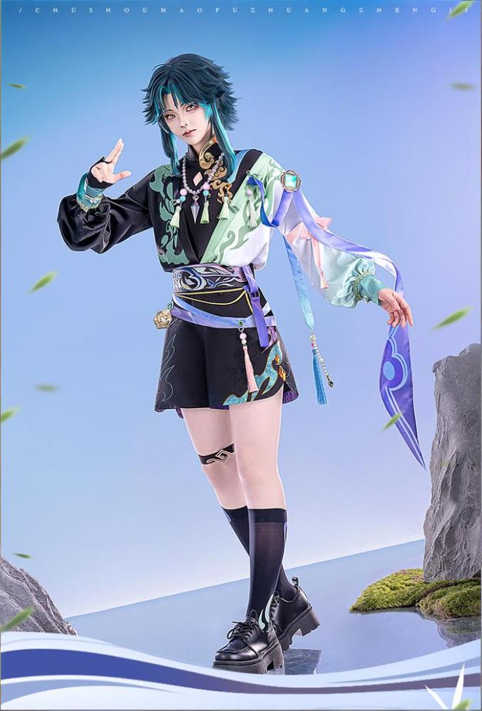 Derivative Genshin Impact Xiao Cosplay Outfits