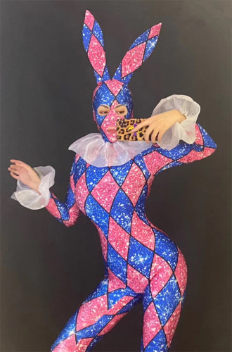 Cute Shiny Jumpsuit Bodysuit Stage Performer Bunny Girl Christmas Party Club Halloween Costume