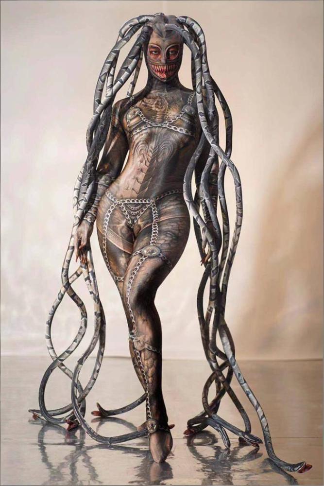 Unique Wild Man Alien Creature Halloween Costume for Women and Men