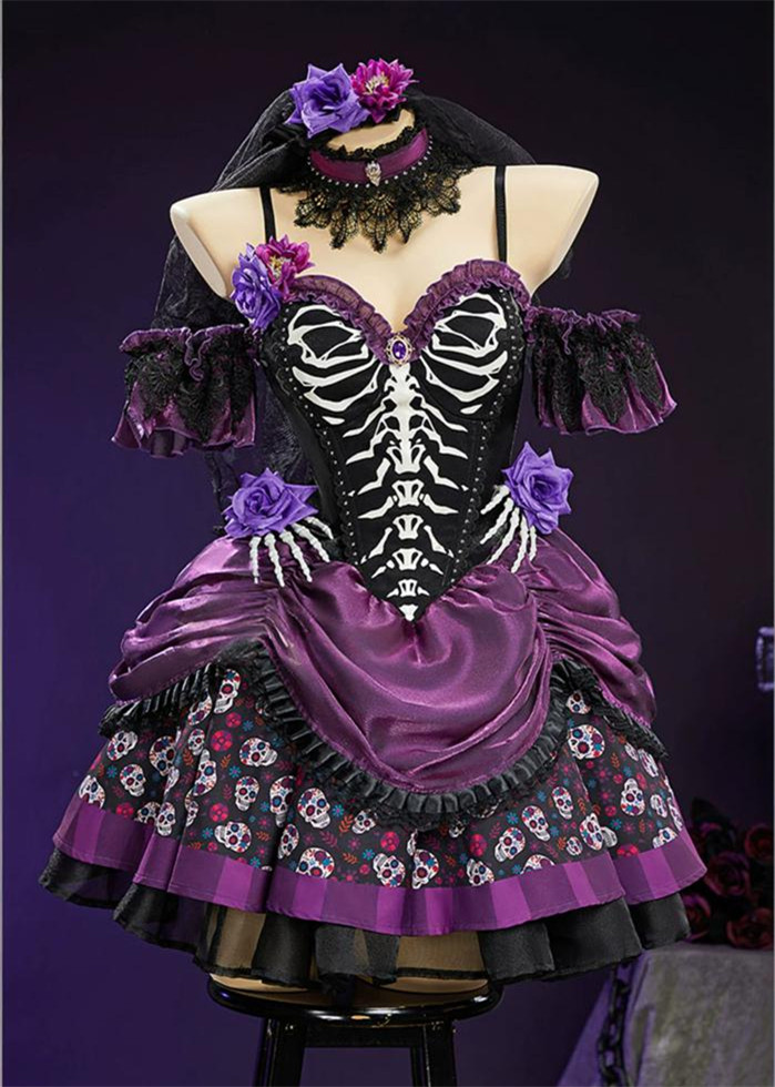 Bbunny Dead Bride Goth Y2K Dress Women Halloween Costume