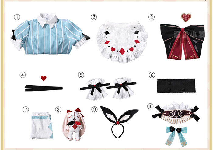 Genshin Impact Miliastra Wonderland Dacing Party Alice Maid Cosplay Costume
