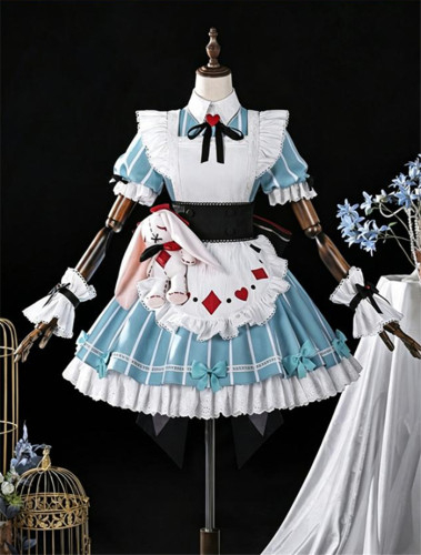 Genshin Impact Miliastra Wonderland Dacing Party Alice Maid Cosplay Costume