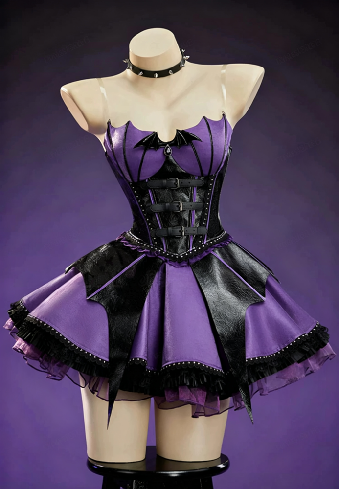 Bbunny Black Purple Little Devil Demon Gothic Dress Halloween Costume