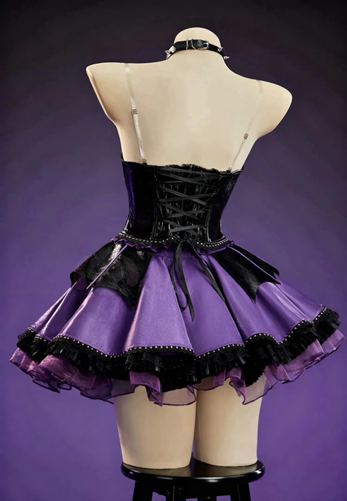 Bbunny Black Purple Little Devil Demon Gothic Dress Halloween Costume