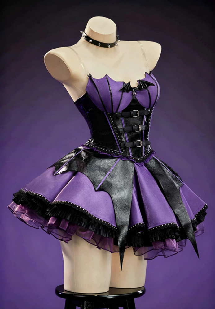 Bbunny Black Purple Little Devil Demon Gothic Dress Halloween Costume