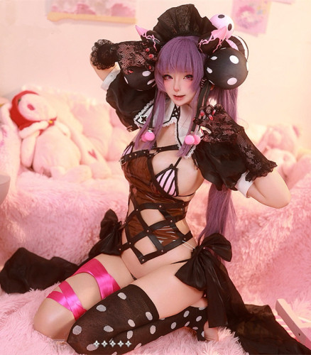 Sexy Shinny PU Nun Costume for Women