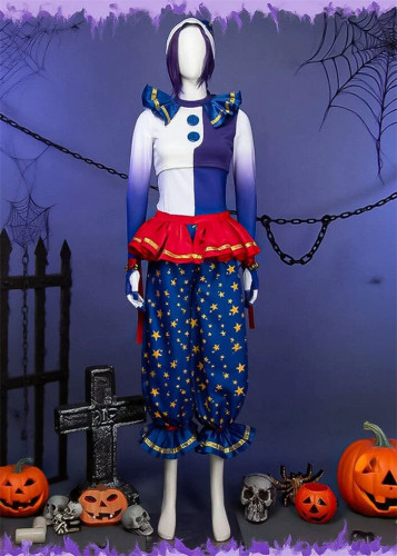 Five Nights at Freddys: Security Breach Moondrop Joker Clown Cosplay Costume